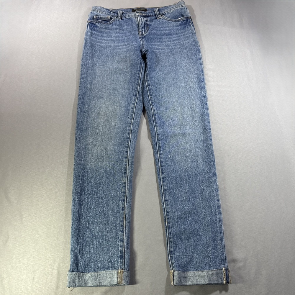 Banana Republic Slouch Jean 24/00 Medium Wash Sewn Rolled Hem Washwell Denim